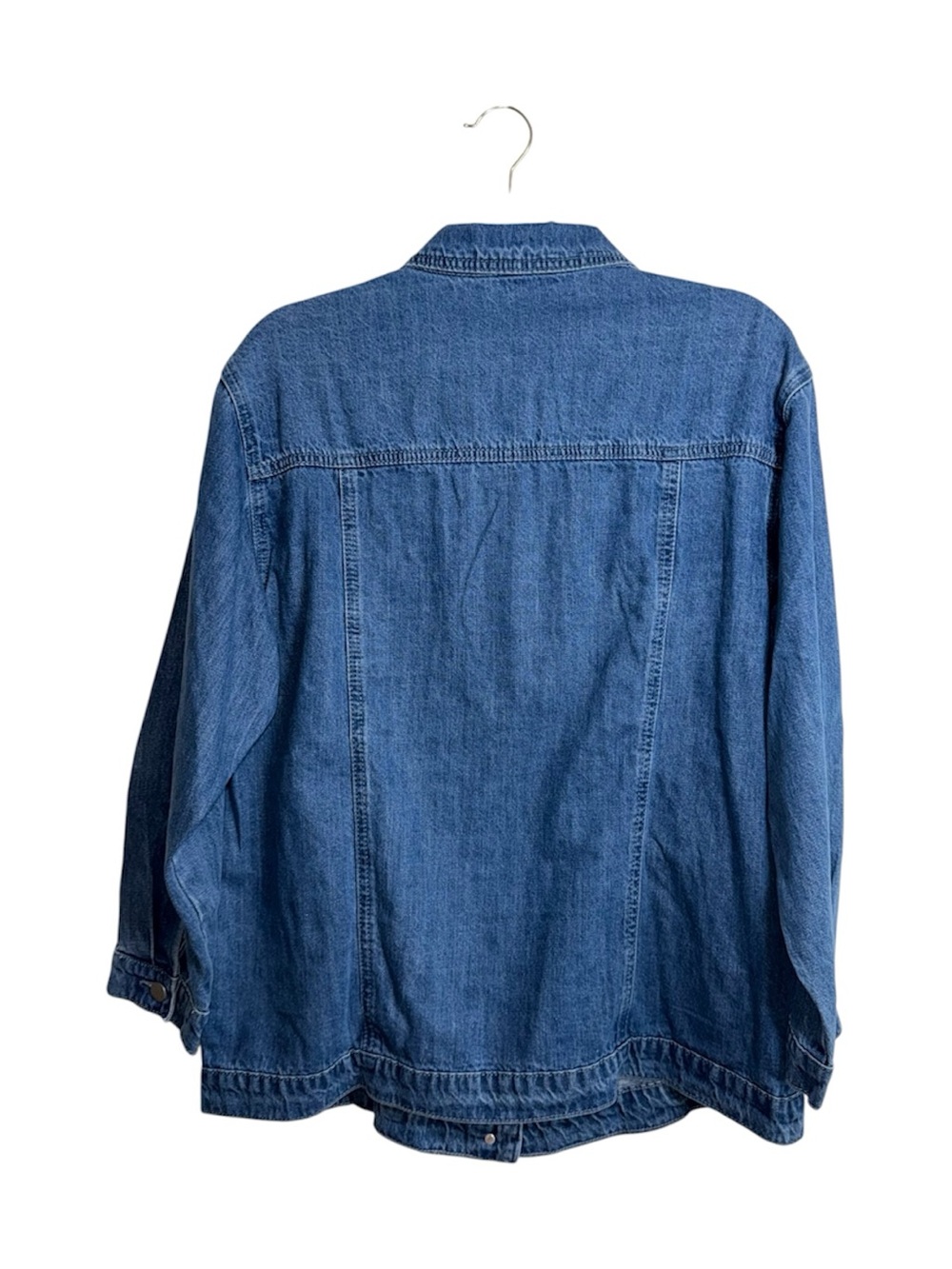 Allegra K Oversized Denim Jacket Medium Wash Button Jean NWT New Medium Women’s - Picture 5 of 10